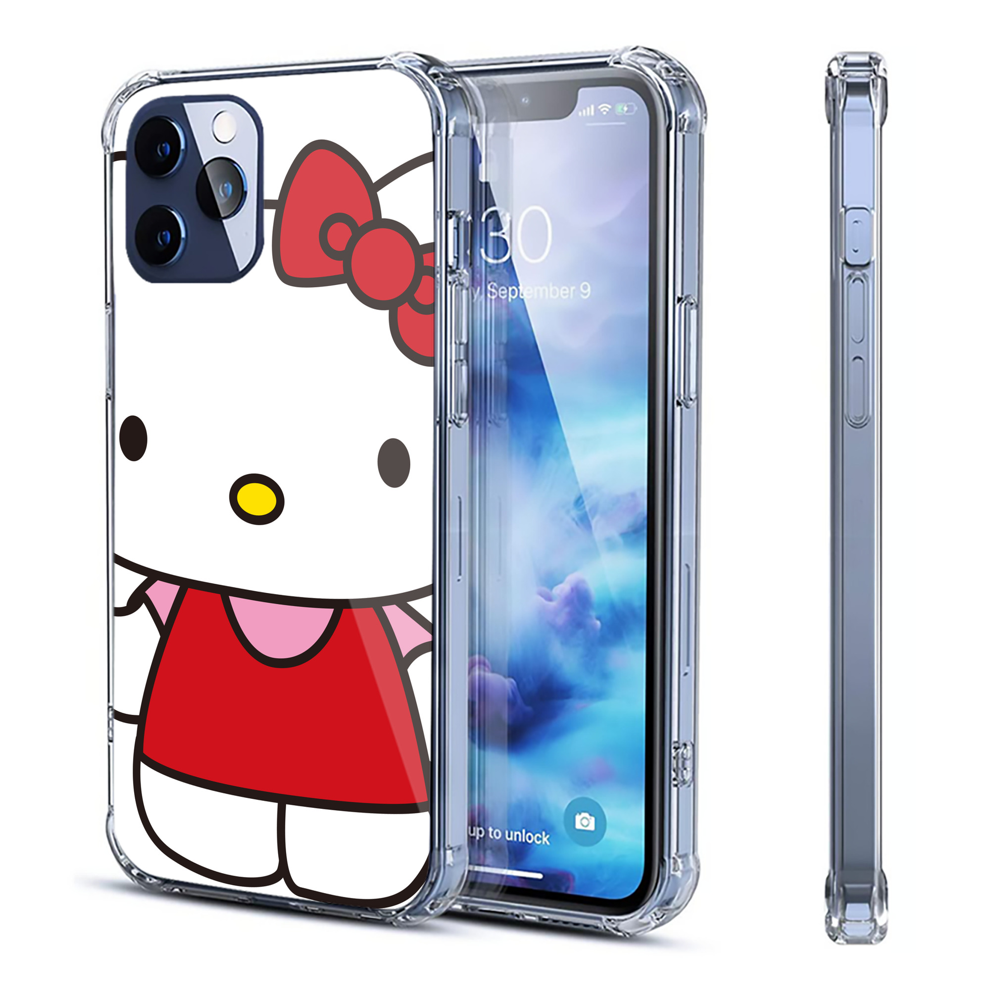（画像用） Hello Kitty ハローキティ 【iPhone 12シリーズ対応】透明スマホケース（クリアソフトケース）